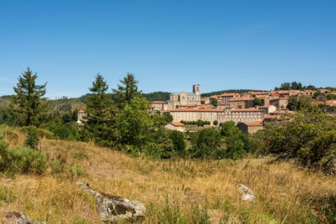 Village of Pradelles labelled les plus beaux villages de France on Stevenson trail, Haute-Loire, Auvergne Rhone Alpes, France