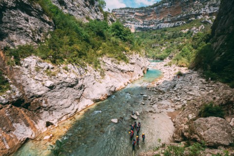 Mountain River. Scenic View Of Verdon River In France. Landscape, long Exposure. Nobody