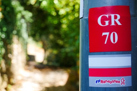 GR70, Mountain hiking trail, Mialet, Gard, France