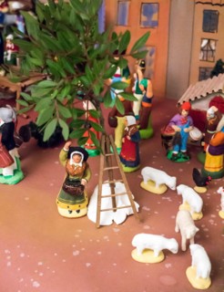 Christmas Crib (detail) : Olive picker