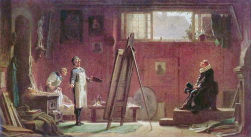 Carl Spitzweg - Portrait Painter 1855
