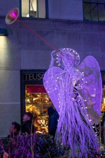 Herald Angel Figure at Rockefeller Center during the holiday season, NYC, USA  2022