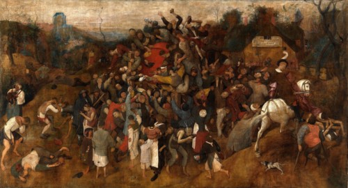The Wine Of Saint Martins Day painted by the Dutch Renaissance painter Pieter Breughel the Elder in 1565. Breughel was the most important painter of the Dutch and Flemish Renaissance. His choice of su...