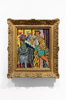 Nice, France - November 20, 2023: "Odalisque with yellow Persian dress, anemones" by Henri Matisse, 1937. At the Musee Matisse in Nice, France.