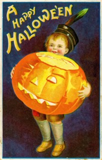 Vintage Halloween Greetings card