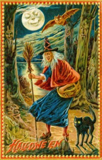Vintage Halloween Greetings card