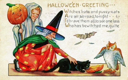 Vintage Halloween Greetings card