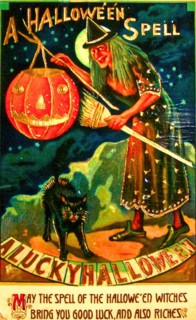 Vintage Halloween Greetings card
