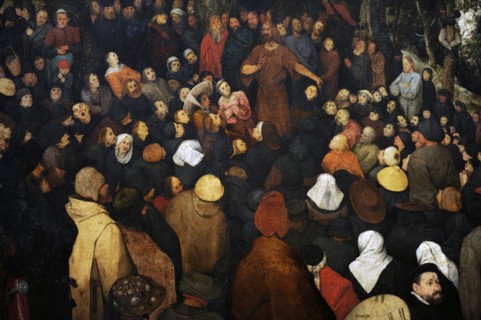 Pieter Brueghel the Elder (c.1525-1569). Flemish painter. The Sermon of Saint John the Baptist. Museum of Fine Arts. Budapest.