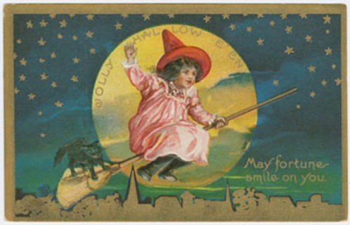 vintage halloween postcard
