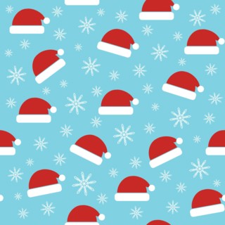 Santa Claus hats seamless pattern. Christmas vector illustration