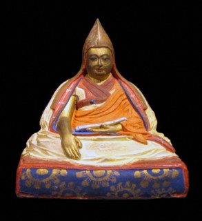 Mongolia: Gilded image of the Fifth Dalai Lama (1617-1682). Mongolia, 19th century CE. Photo by Gryffindor (CC BY-SA 3.0 License).  Ngawang Lobsang Gyatso, the Great Fifth Dalai Lama, was a political ...
