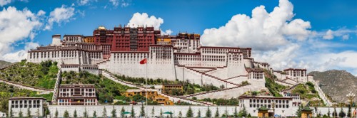 Low angle view of the Potala Palace, Lhasa, Tibet, China