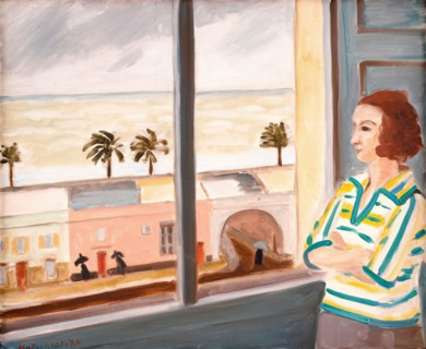 Henri Matisse, Young Woman Looking at the Sea, Stormy Weather, painting in oil on canvas, 1923