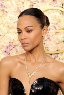 Zoe Saldana at the 82nd Annual Golden Globe Awards held at the Beverly Hilton Hotel in Beverly Hills, USA on January 5, 2025.