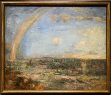 'Christ Walking on Water Rainbow on the left' painting by James Ensor, 1885