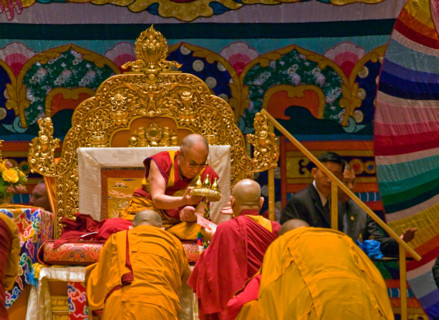 The 14th DALAI LAMA of Tibet teaches Buddhism sponsored by the TIBETAN MONGOLIAN CULTURAL CENTER - BLOOMINGTON, INDIANA