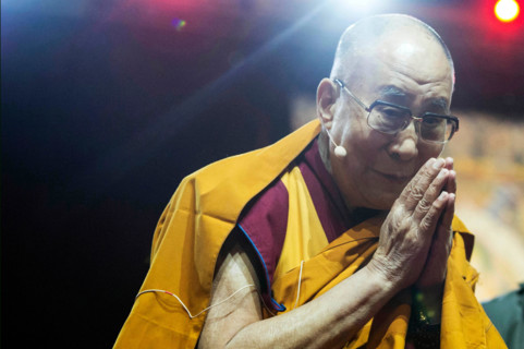 Italy, Milan, October 21, visit XVI Dalai Lama Tenzin Gyatzo in Milan  Photo © Matteo Biatta/Sintesi/Alamy Stock Photo