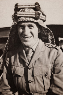 A portrait of Thomas Edward Lawrence, CB, DSO (1888-1935), British archaeologist, army officer, military theorist, diplomat, and writer. He was renowned for his liaison role during the Sinai and Pales...