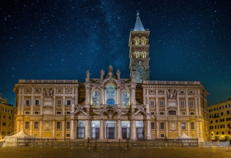 Basilica di Santa Maria Maggiore in Rome, Italy. Saint Mary Major, a Papal major basilica and the largest Catholic Marian church in Roma.