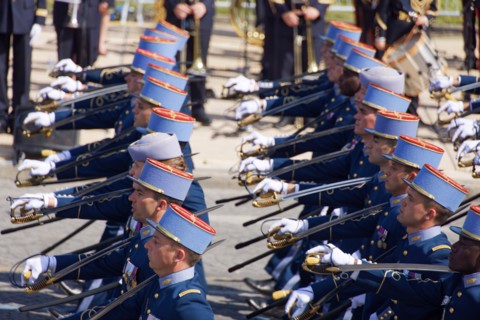 Paris, France. 14th July, 2024. Celebration of Bastille Day, the French National Day on Sunday July 14, 2024 with the military parade from Avenue Foch, in the presence of the French President Emmanuel...