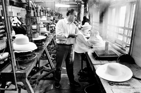 Making hats in a Luton factory in the early 1990 s