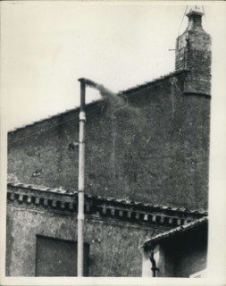 Jun. 20, 1963 - Black Smoke Shows No Pope Yet. This morning black smoke was seen to be coming from the chimney of the stove in the Sistine Chapel of the Vatican where the Cardinals are meeting in seal...