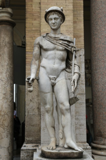 Hermes (The Greek Mercury) Messenger of the gods.  Roman copy of the 2nd C. BC after a Greek original of the 5th C.BC. Vatican.