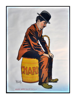 Vintage 1930's poster of Charlie Chaplin KBE 16 April 1889 – 25 December 1977 English actor comedian and silent filmmaker