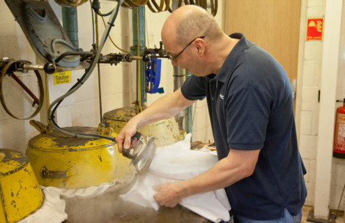 Industry, Crafts, Millinery, Christy's traditional felt hat making process in its Oxford factory.