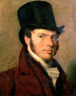 . Portrait of a young Man in a Top Hat  . 19th century. Agasse, Jacques-Laurent - Portrait of a Young Man in a Top Hat