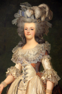 Marie-Antoinette au Petit Trianon (1755-1793), reine de France. Château de Versailles. Tableau réalisé en 1785 par Adolf Ulrik WertmŸller.