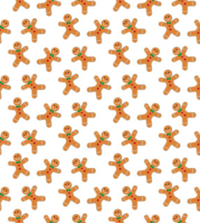 Gingerbread man seamless pattern. Cute vector background for new year's day, Christmas, winter holiday, cooking, new year's eve, Xmas. Cartoon illustr
