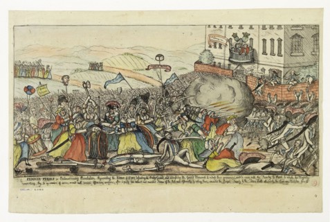 Females Furies James Gillray (1757-1815), graveur anglais. "La colère des femmes de Paris" ("Females Furies"). Eau-forte couleur, 5 octobre 1789. Paris, musée Carnavalet.