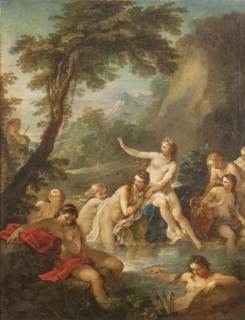 Charles-Joseph Natoire: "Diana Bathing, Surprised by Actaeon" (1742)