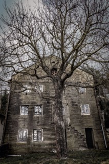 The historical haunted building from stone known as the House of Alchemist, according to folk chronicles a sorcerer lived here, Czech republic.