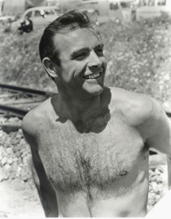 1959 c, GREAT BRITAIN : The scotish movie actor SEAN CONNERY ( born 25 august 1930 , Edinburg , Scotland  ) in pubblicitary shot  - 007 -  JAMES BOND - CINEMA - ATTORE CINEMATOGRAFICO - beefcake - tor...