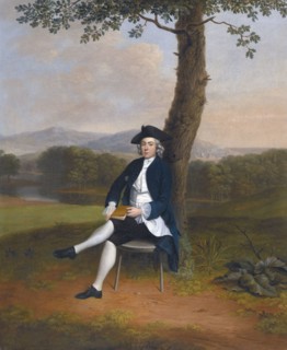 This 18th-century oil on canvas portrait by Arthur Devis shows a gentleman seated under a tree. The painting is signed 'A. Devis' in the lower left corner, characteristic of Devis' style in English po...