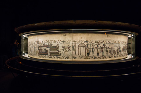 Bayeux, France. The famous tapestry which depicts the events leading to the Norman conquest of England in 1066.