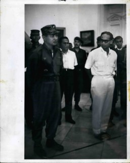 Feb. 28, 2012 - Maj. Gen Suharto (left in army uniform) at Istana Palace, Djakarta Indonesia, Oct. 14, 1965 when President Sukarno appointed him Army Chief of Staff. Suharto replaces Lt. gen Achmad ya...