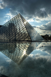Pyramid at the Museum Louvre Paris Il de Paris France Europe