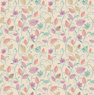 Vintage autumn leaves seamless pattern background. EPS10 file.