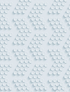 Neutral light gray seamless pattern with 3D effect. Tileable vector background.