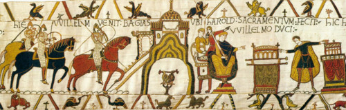 Tapestry by unknown weaver - The Bayeux Tapestry (detail) - WGA24161