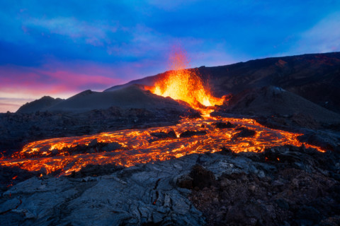 Fountains of lava explode into the air. HAIR-RAISING images show of one of the world’s most active volcanoes in the world exploding into life. The series of spectacular pictures from this latest erupt...