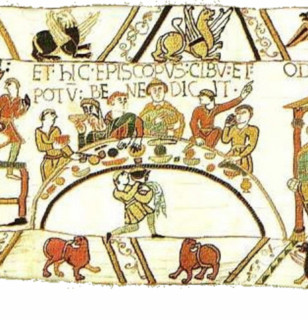 . English: Bayeux Tapestry. Scene 43b  . 27 October 2011. Image on web site of Ulrich Harsh BayeuxTapestryScene43b