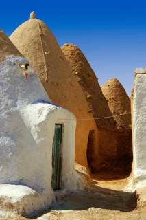 Conical houses at Kastal. Syria, Middle East