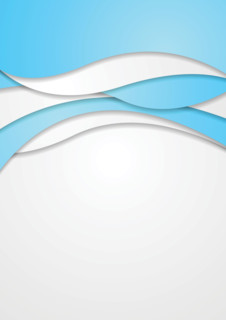 Abstract bright blue corporate wavy flyer design. Vector background