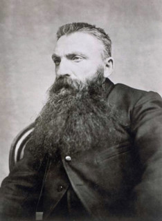 This photograph by Adolphe Braun, taken around 1889, shows the renowned sculptor Auguste Rodin with a crew cut hairstyle. It captures the artist in a personal moment, showcasing his distinctive look d...
