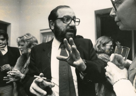 Italian philosopher, semiotician, and writer Umberto Eco, 1980s